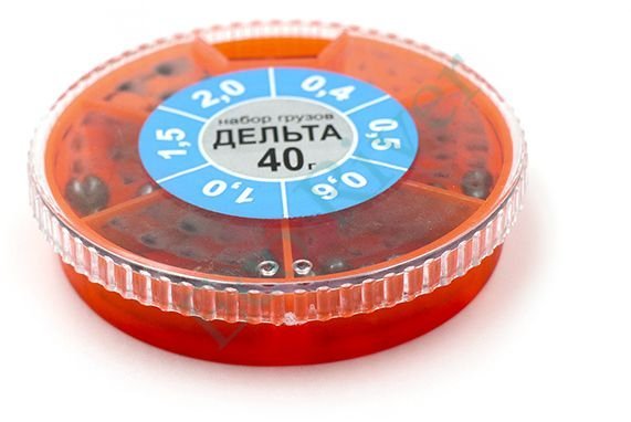 Набор грузил Дельта 40 г, 0,4-2,0 г/132/