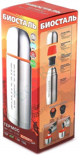 Термос Биосталь-СПОРТ с узкой горловиной, 0,75 л/12/