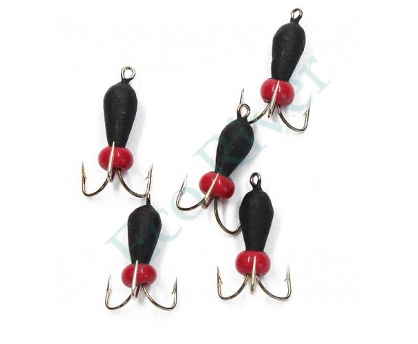 Мормышка вольф. безнасадочная Яман Черт с петлей (короткий), d-4 мм, вес 1,1 г, бисер, цв. флуор.