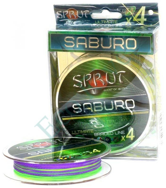 Леска плетёная Sprut Saburo Soft Ultimate X4 multicolor 0.18 95м