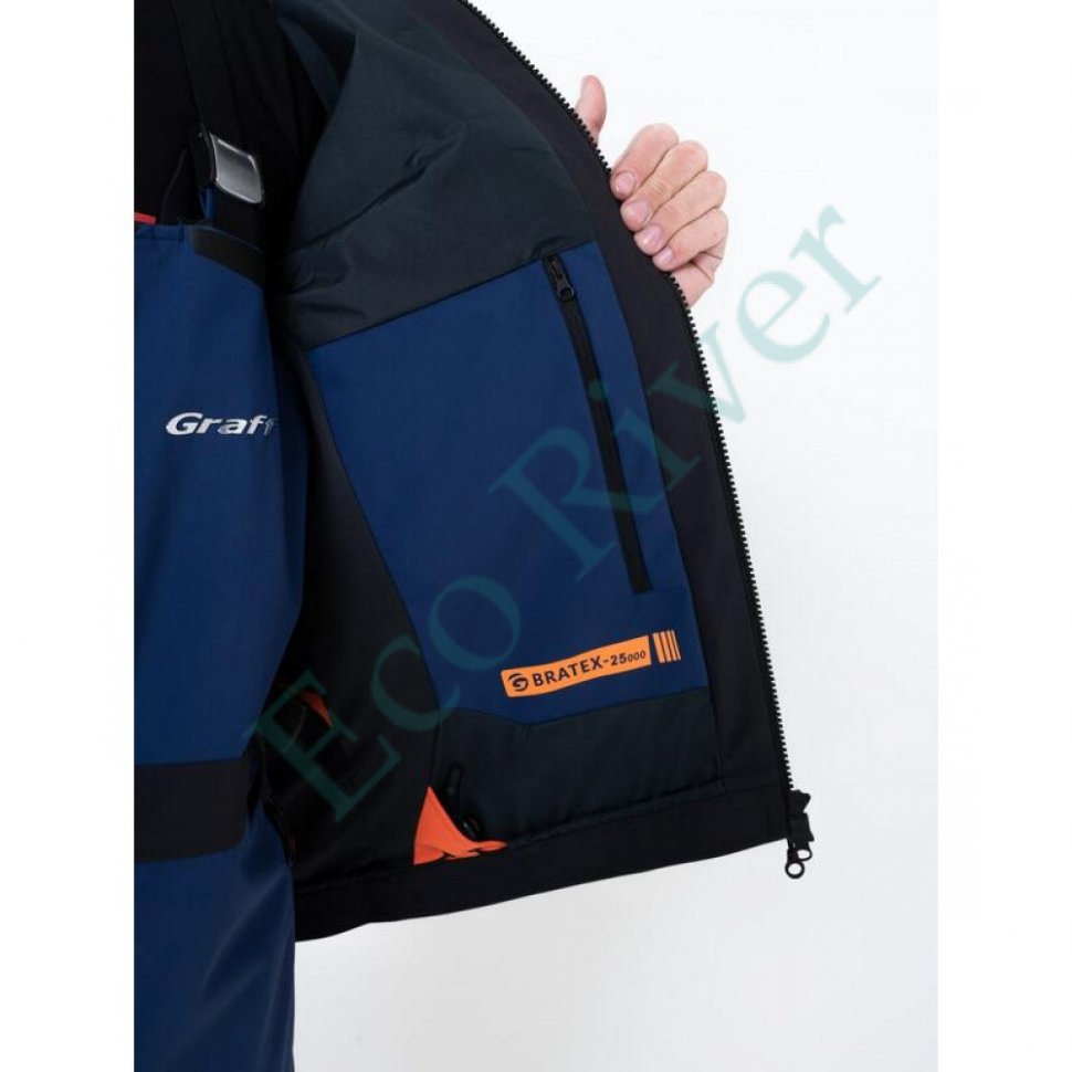 Костюм рыболовный Graff демисезонный размер 2XL/176-182 (Bratex 25000, синий)