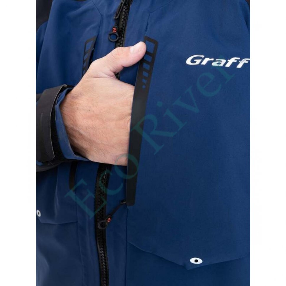 Костюм рыболовный Graff демисезонный размер 2XL/176-182 (Bratex 25000, синий)
