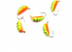 Мормышка вольфрамовая Яман  Банан с ушк, р.2,50,вес 0,70,цв.аргиана(уп.5 шт.)