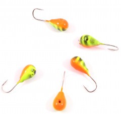 Мормышка вольфрамовая Яман  Капля с отв, р.4, вес 0,90,цв,аргиана(уп.5 шт.)