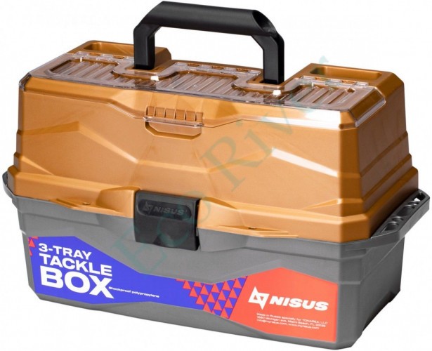 Ящик рыболовный NISUS Tackle Box трехполочный оранж. (N-TB-3-O)
