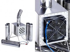 Теплообменник д/палатки Вектор-В с вентилятором +8труб 250*170*240