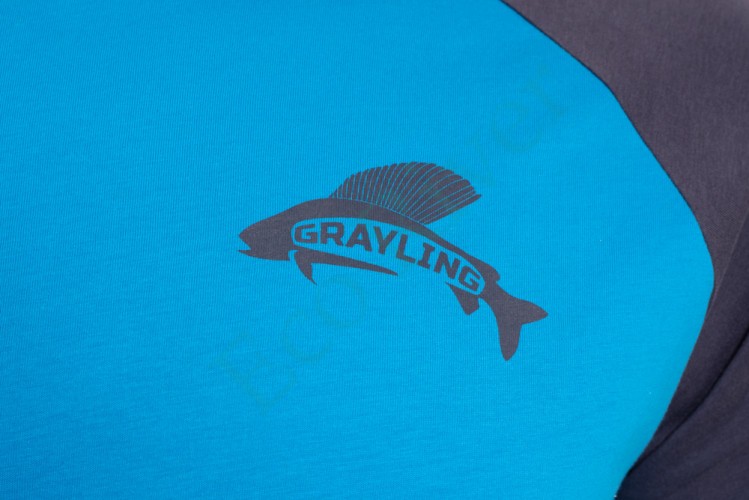 Футболка GRAYLING (хлопок, графит/голубой) GRTS-10GRBL