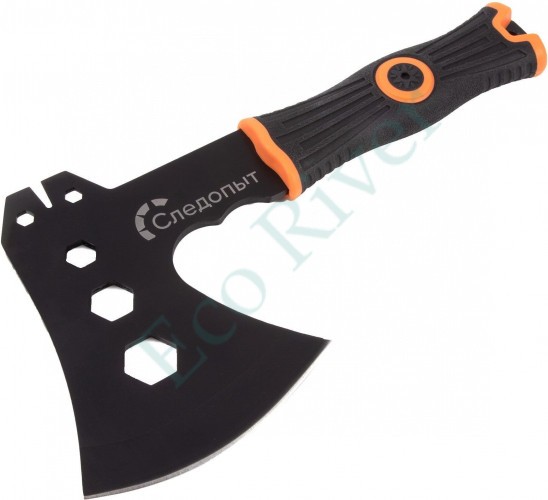Топор туристический Следопыт 240*130*85 мм, 350 гр., с шестигран., прорезин. ручка, в чехле/60/40/