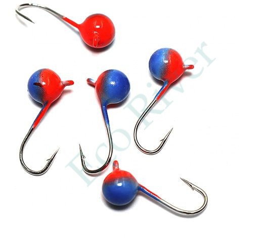 Мормышка вольфрамовая Яман Шар с ушк, р.5,вес 1,20 цв.красно-синий(уп.5 шт.)