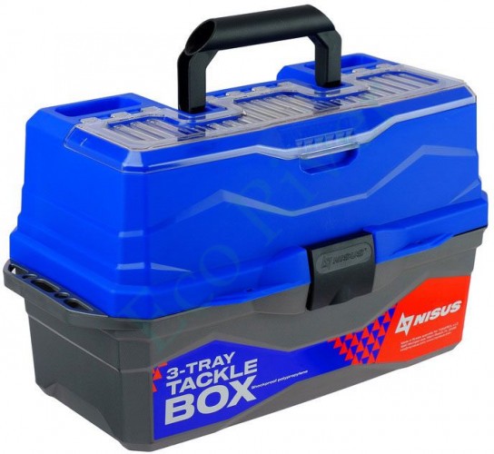 Ящик рыболовный NISUS Tackle Box трехполочный синий (N-TB-3-B)