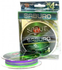Леска плетёная Sprut Saburo Soft Ultimate X4 multicolor 0.25 95м