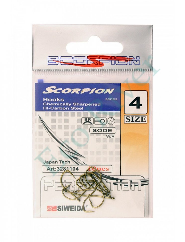 Крючок Siweida Scorpion Sode №14 10шт 3212314