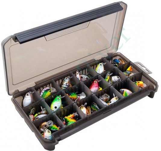 Коробка КДП-2 д/приманок 230*115*35мм дымка (Три кита)