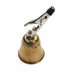 Колокольчик Namazu с металл. зажимом крокодил, латунь (уп. 10 шт.)/1000/