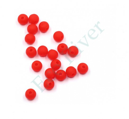 Бусина фидерная Namazu Soft Beads, PVC, круглая, d-5 мм, цв. фц. красный (20 шт.)/1000/