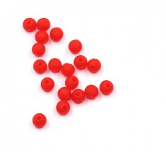 Бусина фидерная Namazu Soft Beads, PVC, круглая, d-5 мм, цв. фц. красный (20 шт.)/1000/