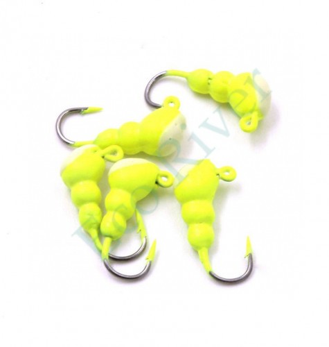 Мормышка Яман муравей с ушком., цв.01, с фосф. пяткой, d 4, вес 0,5 г (уп.5 шт.)