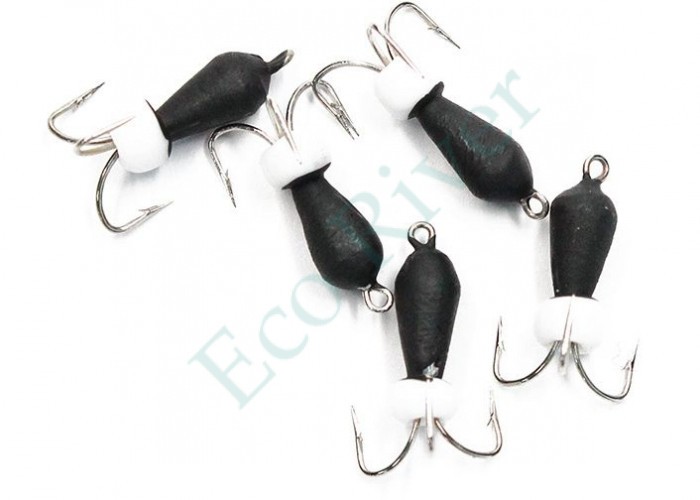 Мормышка вольф. безнасадочная Яман Черт с петлей (короткий), d-3 мм, вес 0,6 г, бисер, цв. флуор.