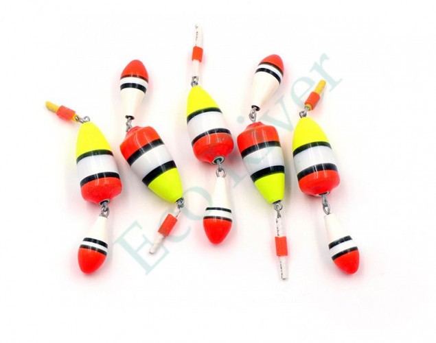 Поплавок зимний Яман Конус двойной, бальса, 1,5 г, цв. в ассорт. (уп. 5 шт.)