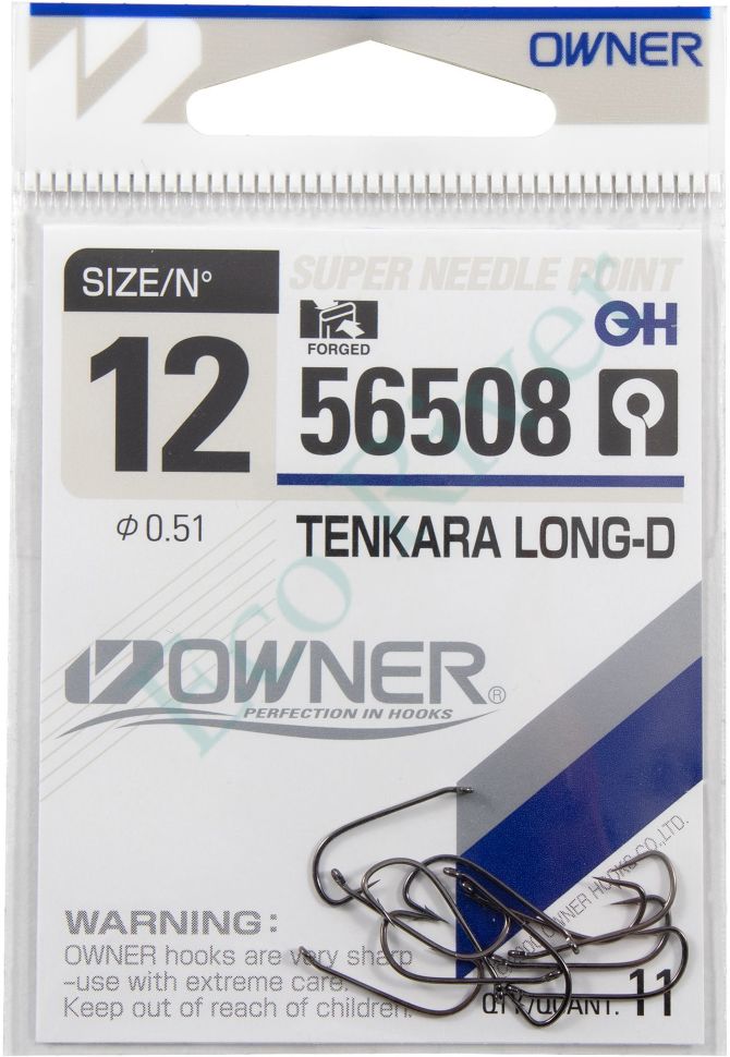 Крючок Owner Tenkara Long-D №12 11шт