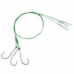 Поводок стальной Namazu Leader 1х7 Nylon Coated Green, d-0,48 мм, L-40 см, с одинарным крючком 92247