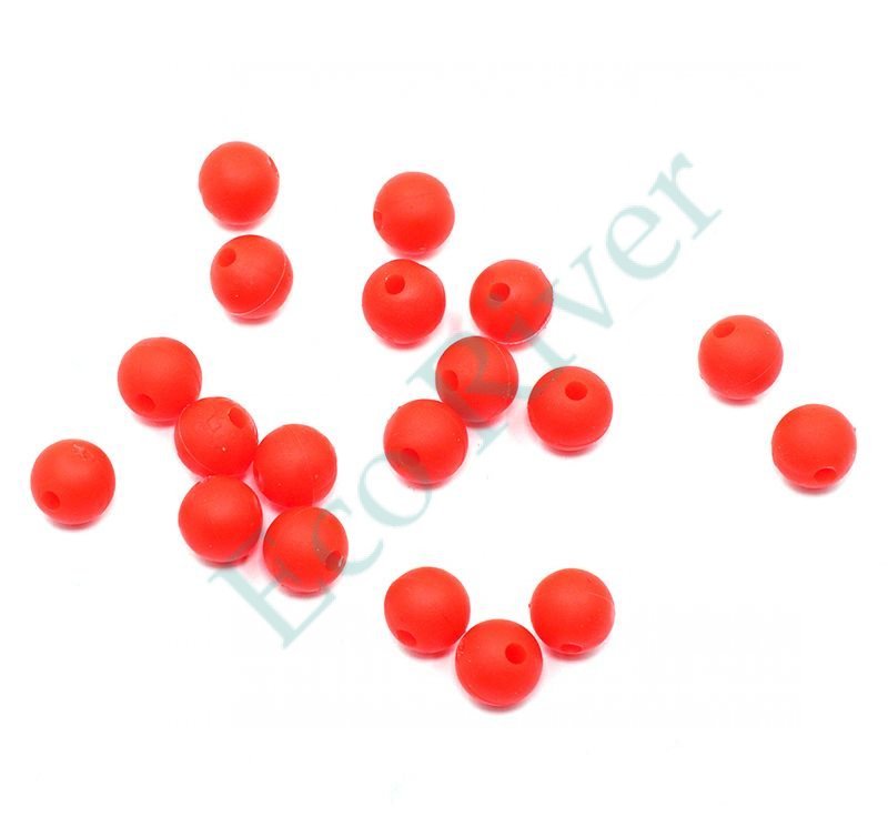 Бусина фидерная Namazu Soft Beads, PVC, круглая, d-6 мм, цв. фц. красный (20 шт.)/1000/