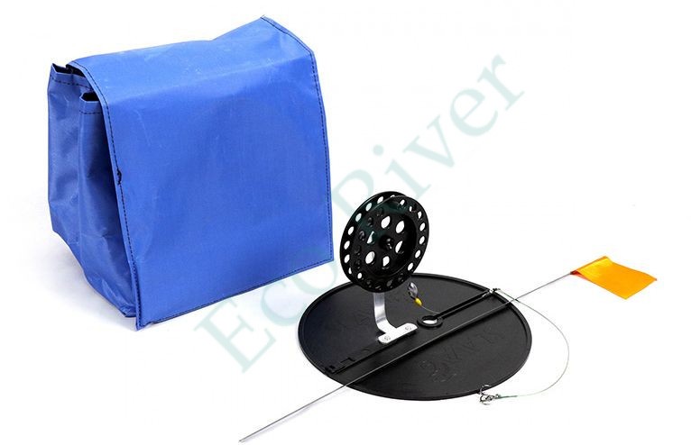 Набор жерлиц оснащ. с алюм. стойкой d-210 мм, катушка 90 мм, груз конус 7г, леска L-10 м, d-0,4 мм,