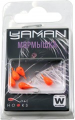 Мормышка вольфрамовая Яман  Капля с отв, р.4, вес 0,90,цв,оранж.(уп.5 шт.)