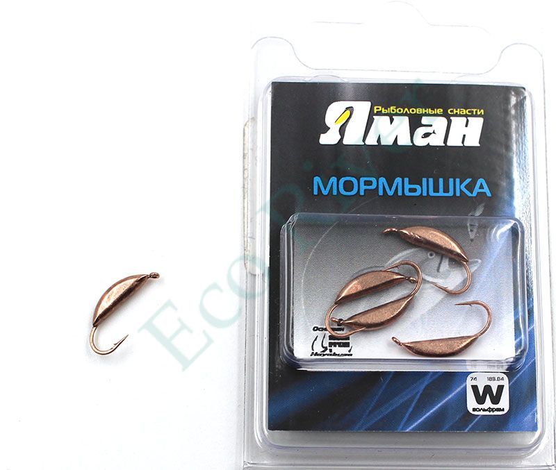 Мормышка вольф Яман Супер банан с ушк, р.3,вес 0,90 цв.медь(уп.5 шт.)