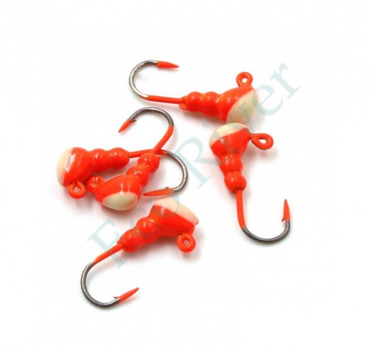 Мормышка Яман муравей с ушком., цв.04, с фосф. пяткой, d 3, вес 0,3 г (уп.5 шт.)