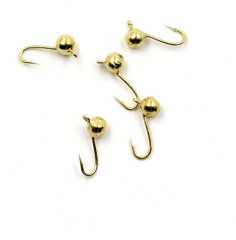 Мормышка вольфрамовая Яман  Шар с ушк, р.2,5, вес 0,10 цв.золото(уп.5 шт.)