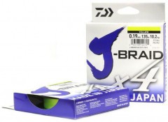 Леска плетёная DAIWA J-Braid X4 Yellow 0.25 135м