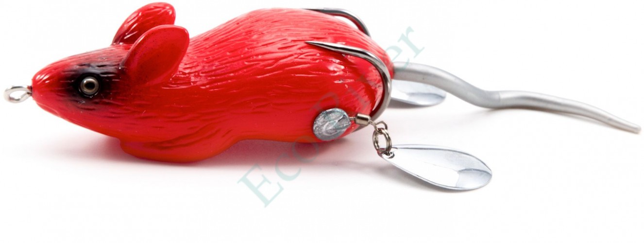 Мышь-незацепляйка Namazu MOUSE с лепестками, 76 мм, 26 г, цвет 12, крючок-двойник YR Hooks (BN) #2/0