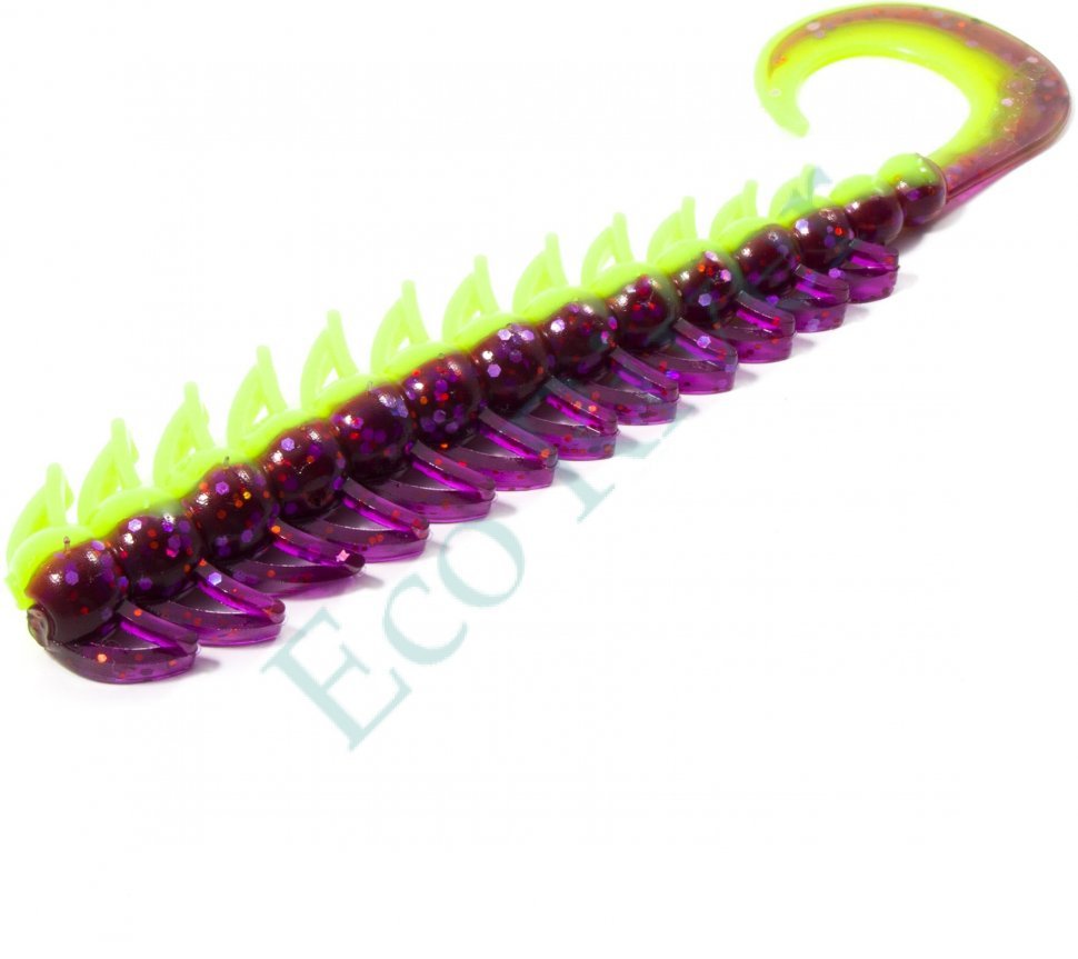 Твистер Yaman PRO Ruff, р.5 inch, цвет #26 - Violet Chartreuse (уп. 5 шт.)