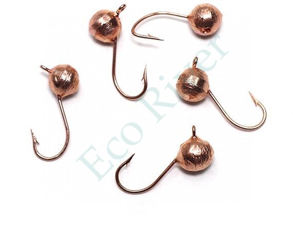 Мормышка вольф. точеная Яман Дробь с ушк., р.4, вес 0,7, цв. медь (уп. 5 шт.)