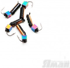 Мормышка вольф. безнасадочная Яман Столбик №5, d-2 мм, L-9.5 мм, вес 0,83 гр., кубик, цв. медь, (у