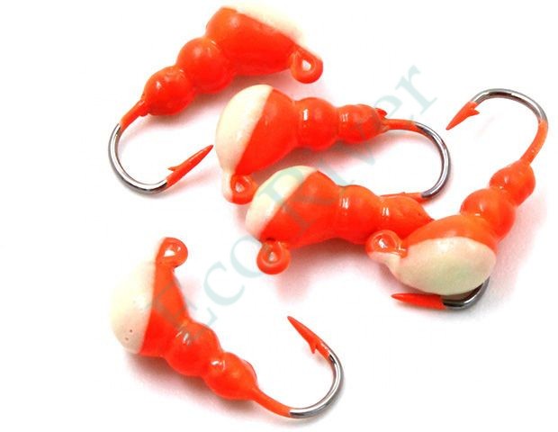 Мормышка Яман муравей с ушком., цв.04, с фосф. пяткой, d 4, вес 0,5 г (уп.5 шт.)