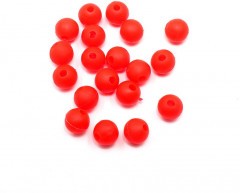 Бусина фидерная Namazu Soft Beads, PVC, круглая, d-8 мм, цв. фц. красный (20 шт.)/1000/