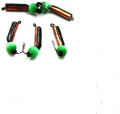 Мормышка вольф. безнасадочная Яман Столбик №5, d-2 мм, L-9.5 мм, вес 0,83 гр., кошачий глаз сверле