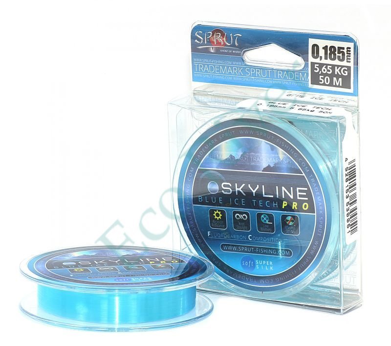 Леска Sprut Skyline Fluorocarbon Composition IceTech PRO neon 0.305 50м