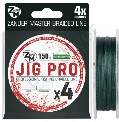 Леска плетёная ZM Jig Pro 0.12 150м зеленая