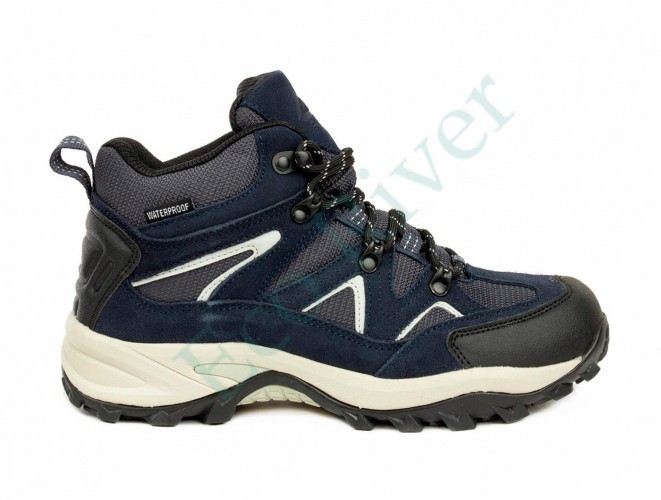 Треккинговые ботинки Bolan (Болан)(п\э,вставки из замши, синий) PTBD-03BL