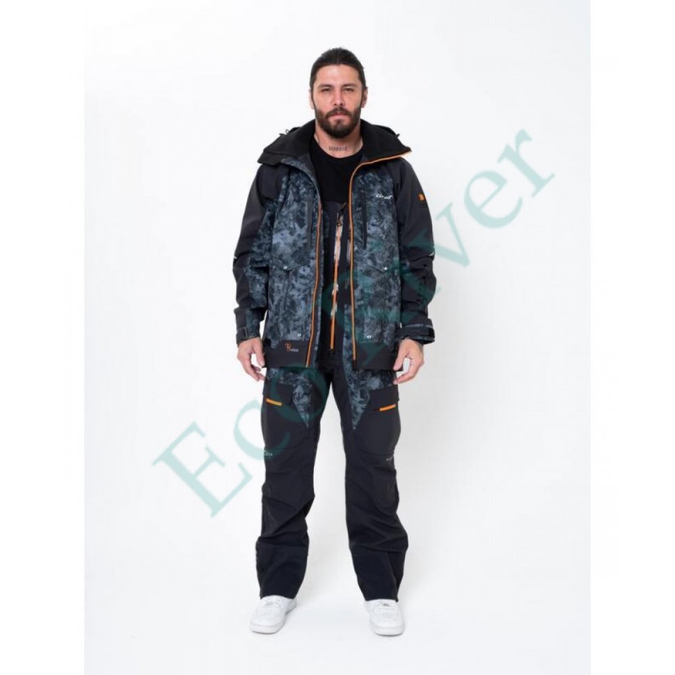 Костюм рыболовный Graff демисезонный размер 3XL/182-1/88 (Bratex 25000, карбон)