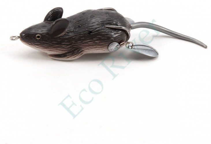 Мышь-незацепляйка Namazu MOUSE с лепестками, 76 мм, 26 г, цвет 14, крючок-двойник YR Hooks (BN) #2/0