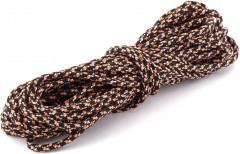 Шнур светоотражающий Следопыт, d-4 мм, L-10 м, черный-оранжевый-белый