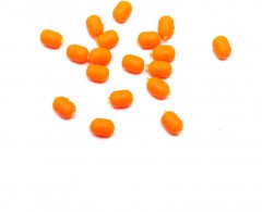 Бусина фидерная Namazu Soft Beads, PVC, овальная, d-3,7 мм, L-5,2 мм, цв. фц. оранж. (20 шт.)/1000/