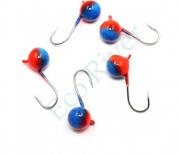Мормышка вольфрамовая Яман Шар с ушк, р.6,вес 2,20 цв.красно-синий(уп.5 шт.)