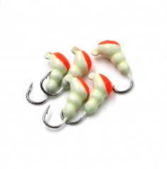 Мормышка Яман муравей с ушком., цв.19, с красн. пяткой, d 4, вес 0,5 г (уп.5 шт.)