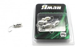 Мормышка Яман шмель с отв.,цв.SILVER PLATED, вес 1,2 г (уп. 5 шт.)