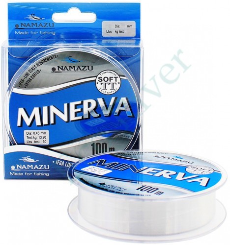 Леска Namazu Minerva, L-100 м, d-0,16 мм, test-2,34 кг, прозрачная/100/